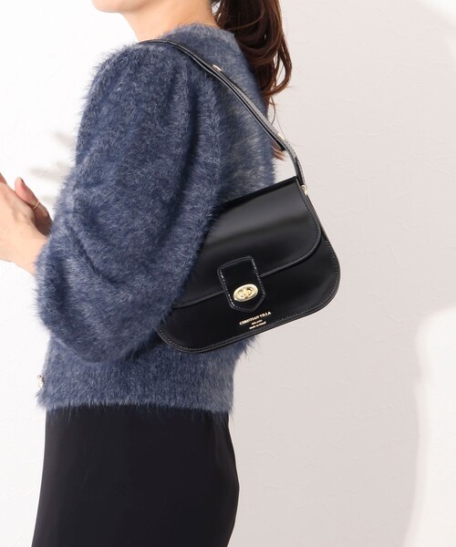 NOLLEY’S(ノーリーズ)の「【CHRISTIAN VILLA/クリスチャンヴィラ】 カブセショルダーバッグ(ショルダーバッグ・レディース・ブラック・FREE)」の1枚目の写真