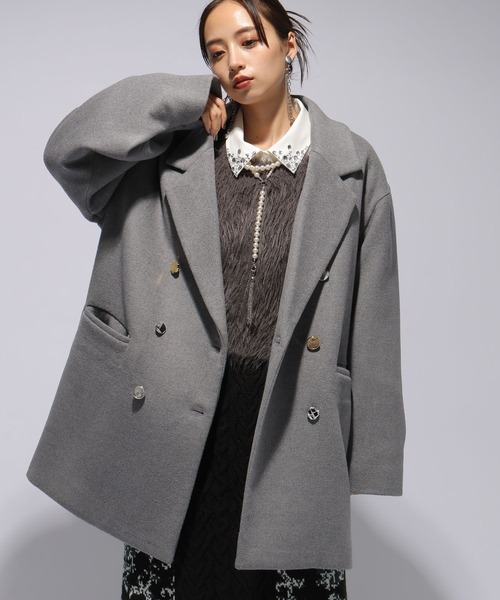 HARE（ハレ）の「ウールミドルテーラードジャケットコート(HARE