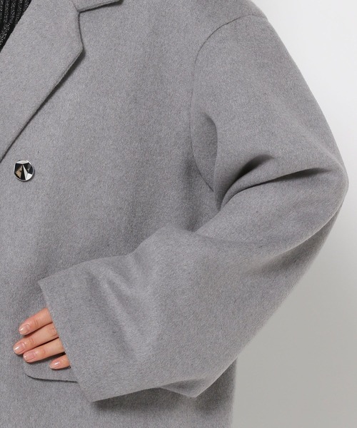 HARE（ハレ）の「ウールミドルテーラードジャケットコート(HARE)（チェスターコート・レディース・グレー/ブラック・FREE）」の21枚目の写真