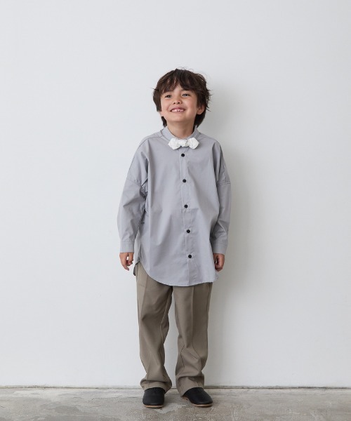 riziere ノーカラージャケットセットアップ　バンドカラーリラックスシャツ リジェール ノーカラージャケットセットアップ バンドカラーリラックス