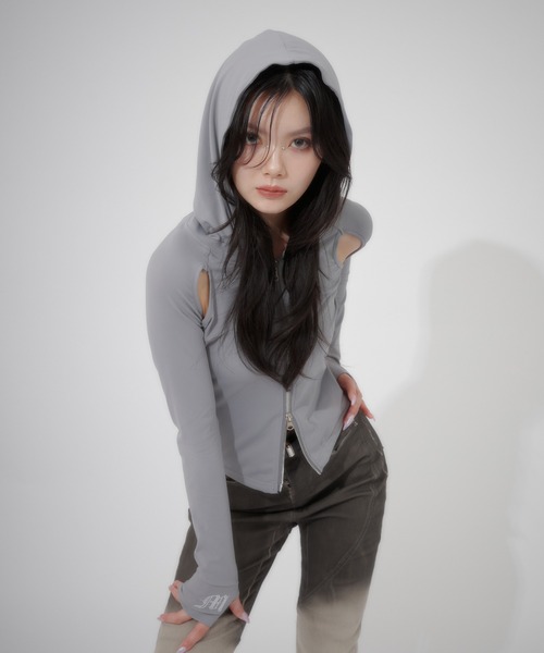 お買い得モデル zip セール】double hoodie ダブルジップフーディ【SETUP対応 / トップス