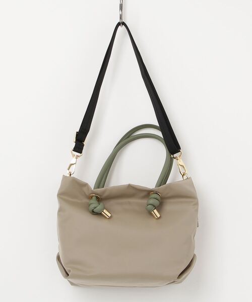 VIOLAd'ORO(ヴィオラドーロ)の「VIOLAd’ORO (ヴィオラドーロ) ノットハンドルナイロントートSサイズ/BIANCA / V-2174(トートバッグ・レディース・ブラック/グレー系その他/グレー系その他3/その他3/チャコールグレー/ピンク系その他3・F)」の6枚目の写真