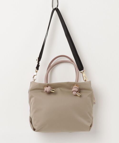 VIOLAd'ORO(ヴィオラドーロ)の「VIOLAd’ORO (ヴィオラドーロ) ノットハンドルナイロントートSサイズ/BIANCA / V-2174(トートバッグ・レディース・ブラック/グレー系その他/グレー系その他3/その他3/チャコールグレー/ピンク系その他3・F)」の5枚目の写真