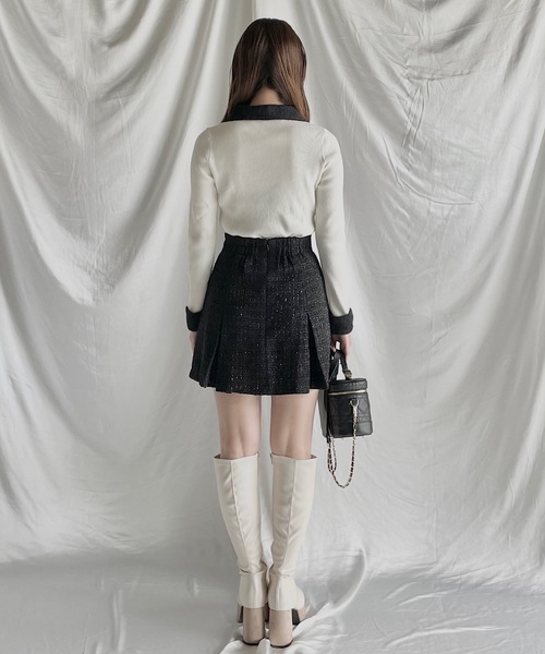 NOMAE（ノーマエ）の「フェザーカラーニット（ニット/セーター・レディース・ブラック/ネイビー/アイボリー/ダークグレー・FREE）」の7枚目の写真