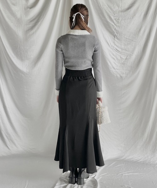 NOMAE（ノーマエ）の「フェザーカラーニット（ニット/セーター・レディース・ブラック/ネイビー/アイボリー/ダークグレー・FREE）」の15枚目の写真