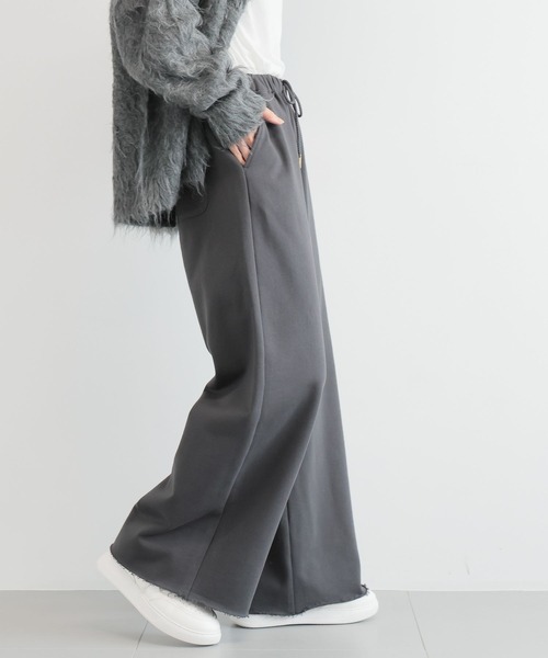 BARNYARDSTORM（バンヤードストーム）の「BARNYARDSTORM / 裏起毛スウェットワイドパンツ / マシンウォッシャブル（スウェットパンツ・レディース・グレー/ブラック/チャコール・FREE）」の18枚目の写真