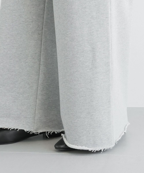 BARNYARDSTORM（バンヤードストーム）の「BARNYARDSTORM / 裏起毛スウェットワイドパンツ / マシンウォッシャブル（スウェットパンツ・レディース・グレー/ブラック/チャコール・FREE）」の9枚目の写真