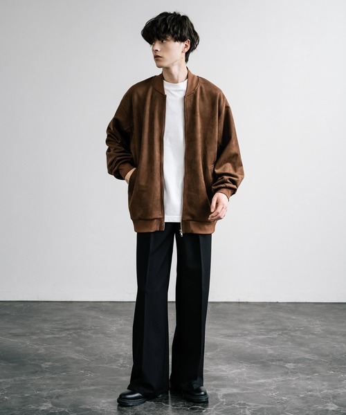 オーバーサイズ カットスエードショートブルゾン（ブルゾン）｜Rocky