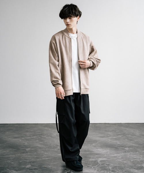 オーバーサイズ カットスエードショートブルゾン（ブルゾン）｜Rocky