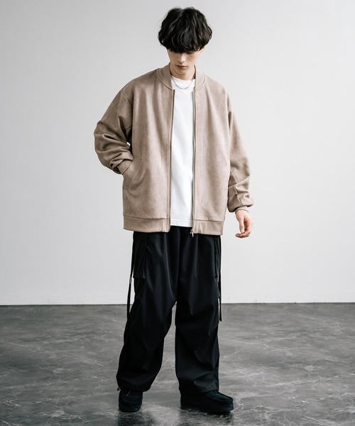 オーバーサイズ カットスエードショートブルゾン（ブルゾン）｜Rocky