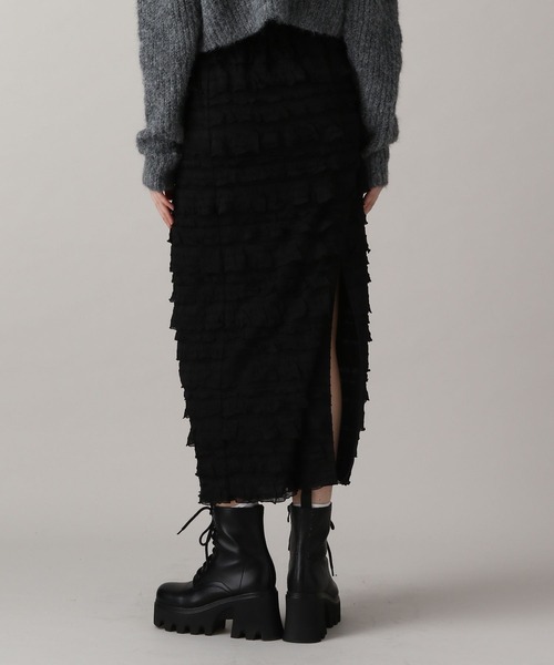 FOREVER 21（フォーエバー トゥエンティーワン）の「【2024FW】フリルＩラインスカート（スカート・レディース・ナチュラル/ブラック・SMALL/MEDIUM）」の7枚目の写真