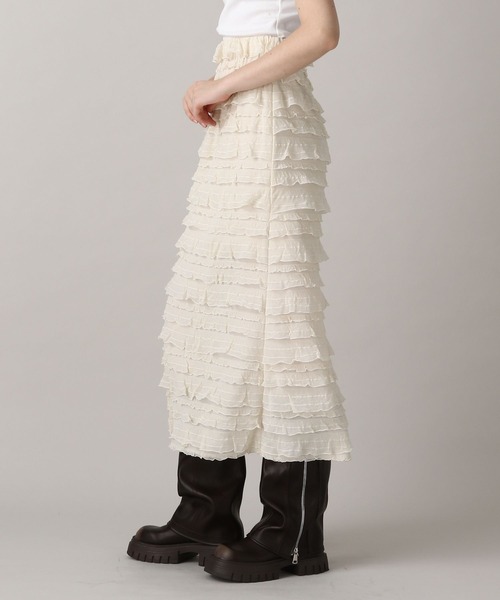 FOREVER 21（フォーエバー トゥエンティーワン）の「【2024FW】フリルＩラインスカート（スカート・レディース・ナチュラル/ブラック・SMALL/MEDIUM）」の8枚目の写真