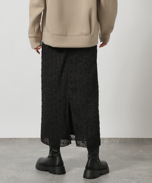 LAKOLE(ラコレ)の「スパンコールナロースカート / 151505(スカート・レディース・アイボリー/ブラック・FREE)」の16枚目の写真