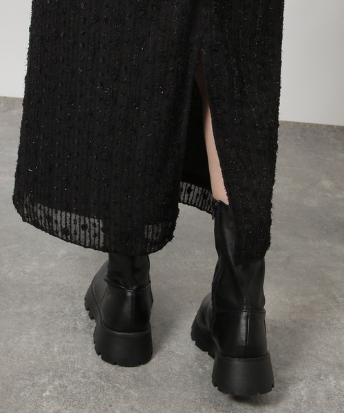 LAKOLE(ラコレ)の「スパンコールナロースカート / 151505(スカート・レディース・アイボリー/ブラック・FREE)」の5枚目の写真