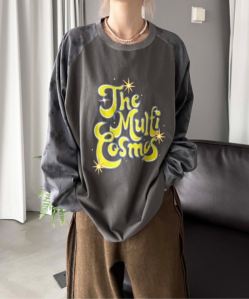 sedacle(セダクル)の「タイダイラグランロンT(Tシャツ/カットソー・メンズ・ボルドー/ブルーグレー/ブルー/ブラック系その他/チャコールグレー・SMALL/MEDIUM/LARGE)」の2枚目の写真