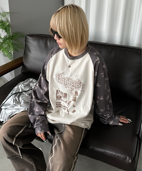 sedacle(セダクル)の「タイダイラグランロンT(Tシャツ/カットソー・メンズ・ボルドー/ブルーグレー/ブルー/ブラック系その他/チャコールグレー・SMALL/MEDIUM/LARGE)」の16枚目の写真