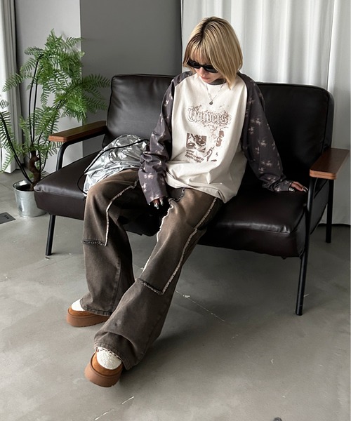 sedacle(セダクル)の「タイダイラグランロンT(Tシャツ/カットソー・メンズ・ボルドー/ブルーグレー/ブルー/ブラック系その他/チャコールグレー・SMALL/MEDIUM/LARGE)」の17枚目の写真