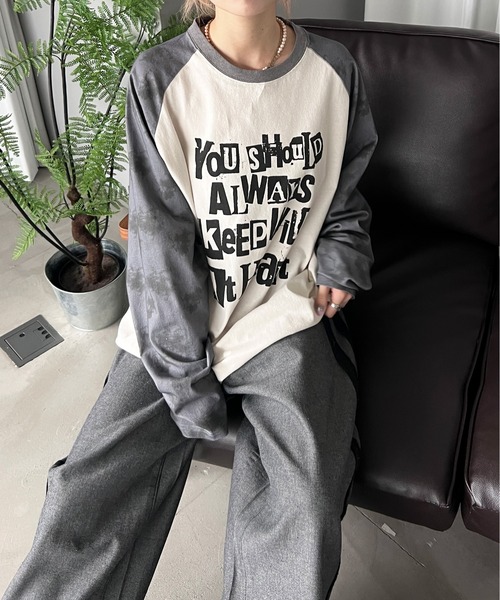 sedacle(セダクル)の「タイダイラグランロンT(Tシャツ/カットソー・メンズ・ボルドー/ブルーグレー/ブルー/ブラック系その他/チャコールグレー・SMALL/MEDIUM/LARGE)」の21枚目の写真