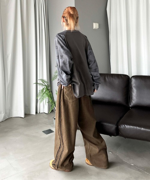 sedacle(セダクル)の「タイダイラグランロンT(Tシャツ/カットソー・メンズ・ボルドー/ブルーグレー/ブルー/ブラック系その他/チャコールグレー・SMALL/MEDIUM/LARGE)」の15枚目の写真