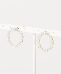 NC:Crystal peccle Earring クリスタルペブルピアス
