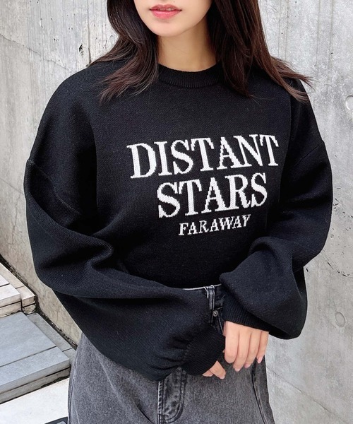 INGNI（イング）の「ショート丈カレッジロゴニット（ニット/セーター・レディース・ブラック×ホワイト/グレー系その他3/ホワイト×ブラック・M）」の3枚目の写真