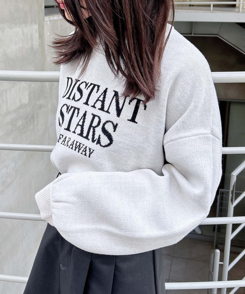 INGNI（イング）の「ショート丈カレッジロゴニット（ニット/セーター・レディース・ブラック×ホワイト/グレー系その他3/ホワイト×ブラック・M）」の20枚目の写真