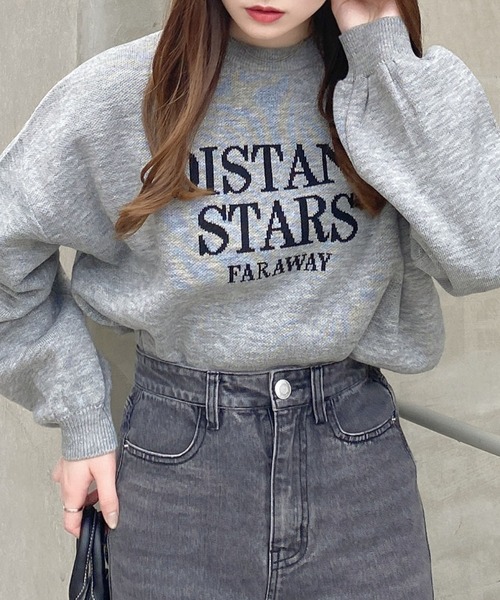 INGNI（イング）の「ショート丈カレッジロゴニット（ニット/セーター・レディース・ブラック×ホワイト/グレー系その他3/ホワイト×ブラック・M）」の9枚目の写真