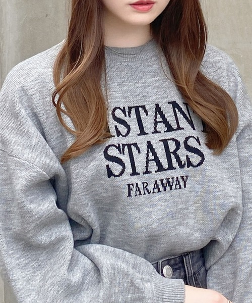 INGNI（イング）の「ショート丈カレッジロゴニット（ニット/セーター・レディース・ブラック×ホワイト/グレー系その他3/ホワイト×ブラック・M）」の10枚目の写真