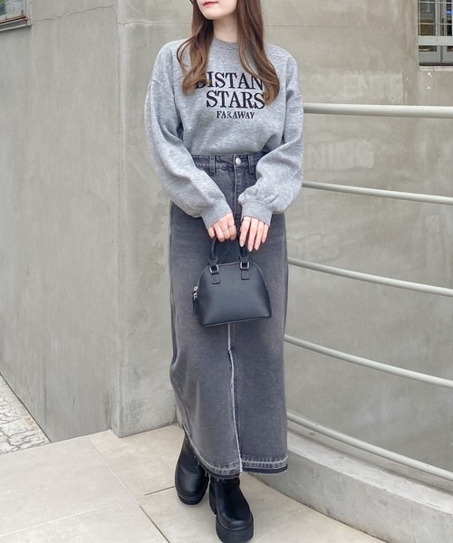 INGNI（イング）の「ショート丈カレッジロゴニット（ニット/セーター・レディース・ブラック×ホワイト/グレー系その他3/ホワイト×ブラック・M）」の13枚目の写真