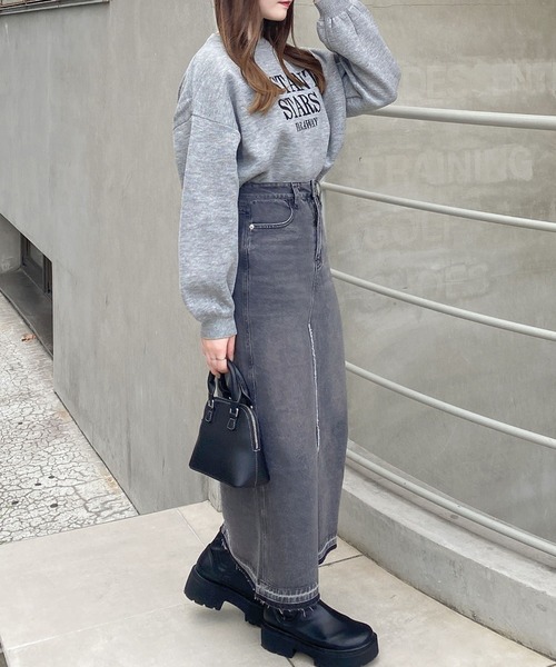 INGNI（イング）の「ショート丈カレッジロゴニット（ニット/セーター・レディース・ブラック×ホワイト/グレー系その他3/ホワイト×ブラック・M）」の15枚目の写真