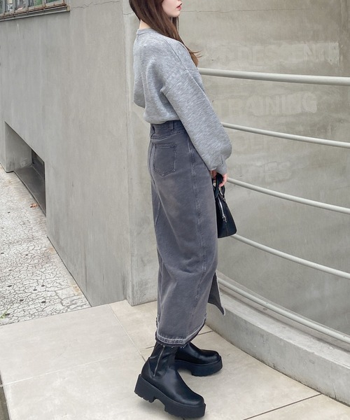 INGNI（イング）の「ショート丈カレッジロゴニット（ニット/セーター・レディース・ブラック×ホワイト/グレー系その他3/ホワイト×ブラック・M）」の16枚目の写真