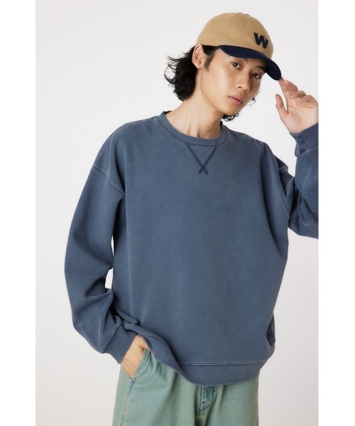 RODEO CROWNS WIDE BOWL(ロデオクラウンズワイドボウル)の「ピグメントダンボールスウェット(スウェット・メンズ・ブルー/ブラック/レッド/キャメル・MEDIUM/LARGE)」の3枚目の写真