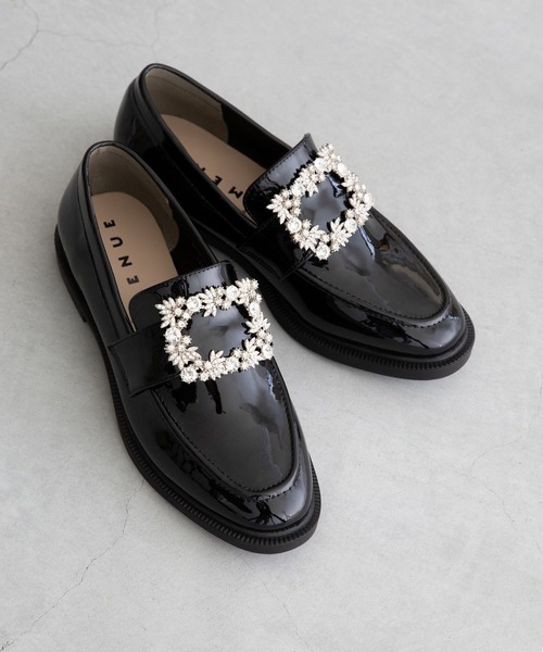 menue(メヌエ)の「2タイプ モチーフ付き 厚底ソール ローファー(ローファー・レディース・ブラック系2/ブラック系1・LL/L/M/S)」の13枚目の写真