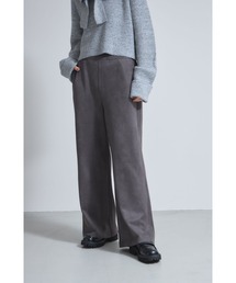 ストレッチスエードワイドパンツ