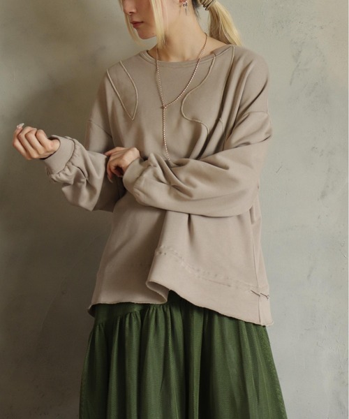tシャツ すそドロスト変形Tシャツ レディース BITTOKO tシャツ すそドロスト変形Tシャツ レディース