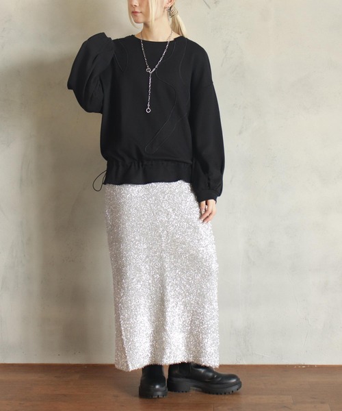 tシャツ すそドロスト変形Tシャツ レディース BITTOKO tシャツ すそドロスト変形Tシャツ レディース