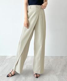 Futier land | 【3サイズ展開】モードな雰囲気。デザインが効いてるウエストラップスラックス(スラックス)