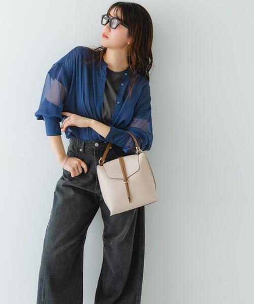 RODE SKO(ロデスコ)の「ワンハンドルフラップバッグ(ショルダーバッグ・レディース・グリーン系その他/ブラック/アイボリー/グレー・ONE)」の6枚目の写真