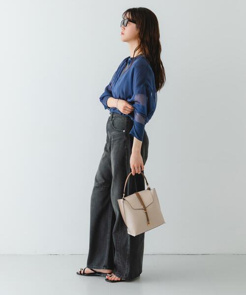 RODE SKO(ロデスコ)の「ワンハンドルフラップバッグ(ショルダーバッグ・レディース・グリーン系その他/ブラック/アイボリー/グレー・ONE)」の8枚目の写真