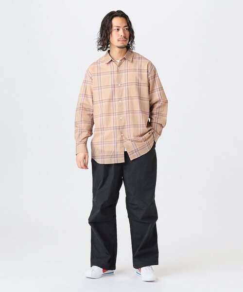 B:MING by BEAMS（ビーミングバイビームス）の「コットンナイロン オーバーパンツ（その他パンツ・メンズ・オリーブ/ブラック・L/M/S/XL）」の4枚目の写真