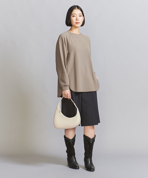 BEAUTY&YOUTH UNITED ARROWS(ビューティーアンドユースユナイテッドアローズ)の「【WEB限定】ドルマンスリーブ カットソー(Tシャツ/カットソー・レディース・モカ/ブラック/オフホワイト・FREE)」の5枚目の写真