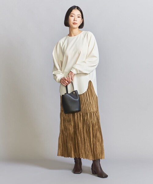 BEAUTY&YOUTH UNITED ARROWS(ビューティーアンドユースユナイテッドアローズ)の「【WEB限定】ドルマンスリーブ カットソー(Tシャツ/カットソー・レディース・モカ/ブラック/オフホワイト・FREE)」の7枚目の写真