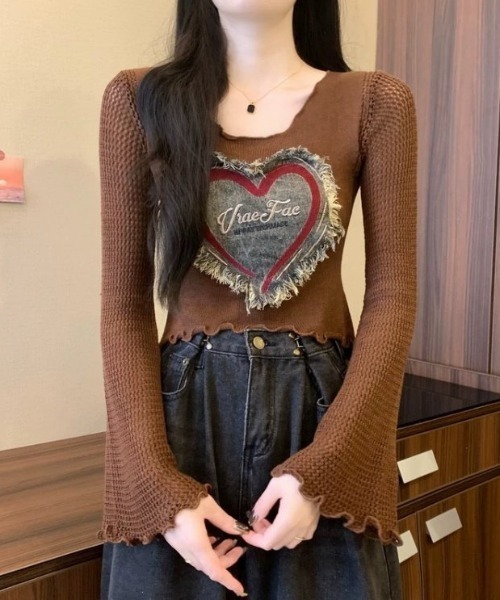 【美品】ワッペンカスタマイズ　ロングTシャツ GOLDJAPAN 大きいサイズ レディース トップス Tシャツ ロゴ 5分