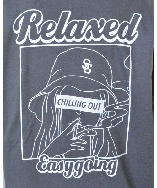 MODISH GAZE(モディシュガゼ)の「【MODISH GAZE】スモーキングガール RelaxedロンT(CP)(Tシャツ/カットソー・メンズ・ブラック系2/ブラック系1/ホワイト系1・LARGE/X-LARGE/MEDIUM)」の22枚目の写真