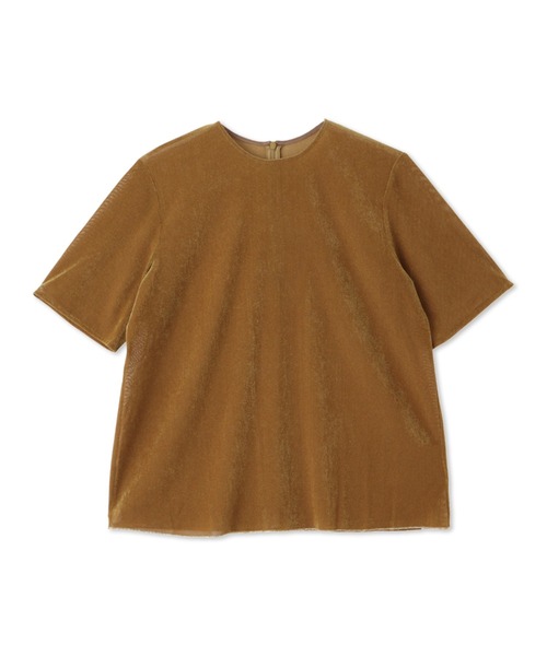 MAYSON GREY(メイソングレイ)の「ラメラインシアーベロアTシャツ≪手洗い可能≫(Tシャツ/カットソー・レディース・イエロー・M)」の2枚目の写真