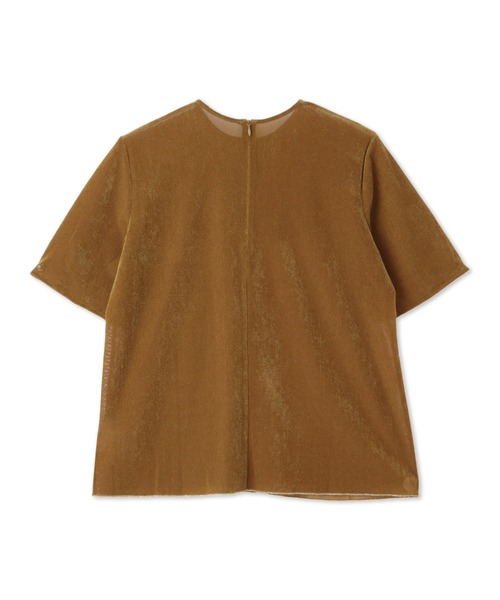 MAYSON GREY(メイソングレイ)の「ラメラインシアーベロアTシャツ≪手洗い可能≫(Tシャツ/カットソー・レディース・イエロー・M)」の3枚目の写真
