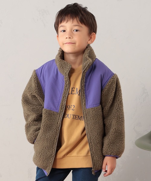 FOUND GOOD(ファウンドグッド)の「B/スタンドボアブルゾン(ブルゾン・キッズ・グレー系8/アイボリー/ベージュ・120cm/150cm/130cm/140cm/110cm)」の2枚目の写真