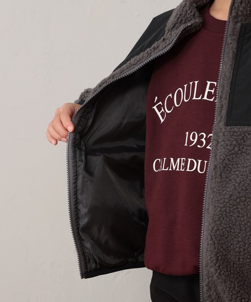 FOUND GOOD(ファウンドグッド)の「B/スタンドボアブルゾン(ブルゾン・キッズ・グレー系8/アイボリー/ベージュ・120cm/150cm/130cm/140cm/110cm)」の6枚目の写真