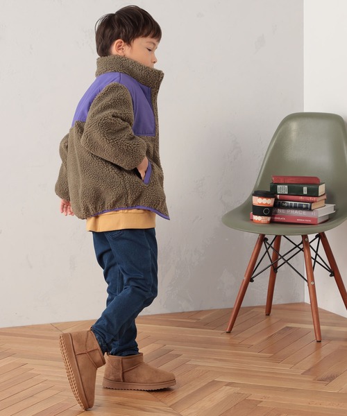FOUND GOOD(ファウンドグッド)の「B/スタンドボアブルゾン(ブルゾン・キッズ・グレー系8/アイボリー/ベージュ・120cm/150cm/130cm/140cm/110cm)」の9枚目の写真
