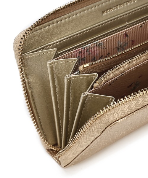 MERCURYDUO（マーキュリーデュオ）の「【MERCURYDUO/マーキュリーデュオ】メタリッククラック調型押し　ラウンド長財布（財布・レディース・シルバー/ブラック/グレイッシュベージュ/ゴールド/ピンク・FREE）」の12枚目の写真